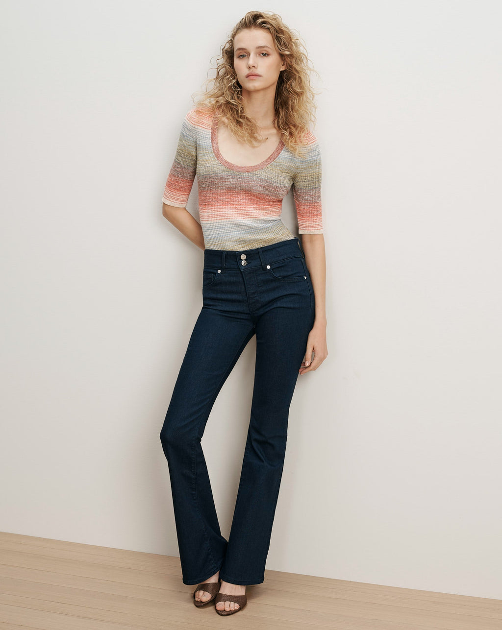 Beverly Mid-Rise Skinny-Flare Jean