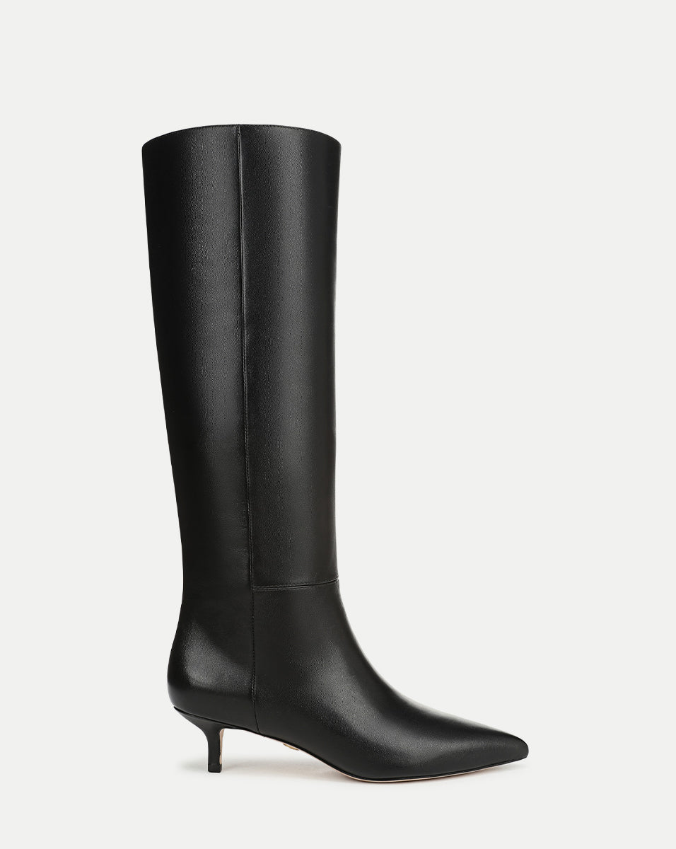 Lisa Kitten-Heel Boot | Wide-Calf