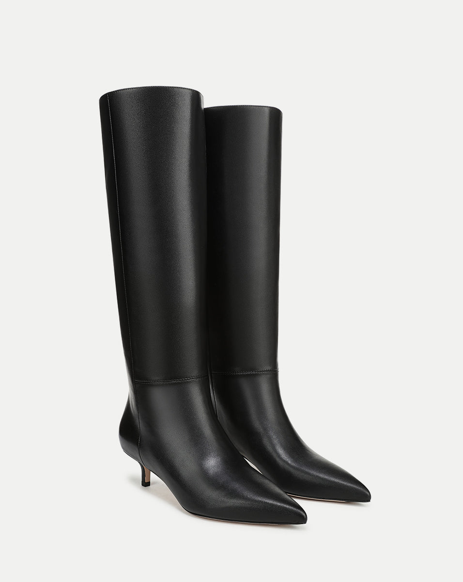 Lisa Kitten-Heel Boot | Wide-Calf