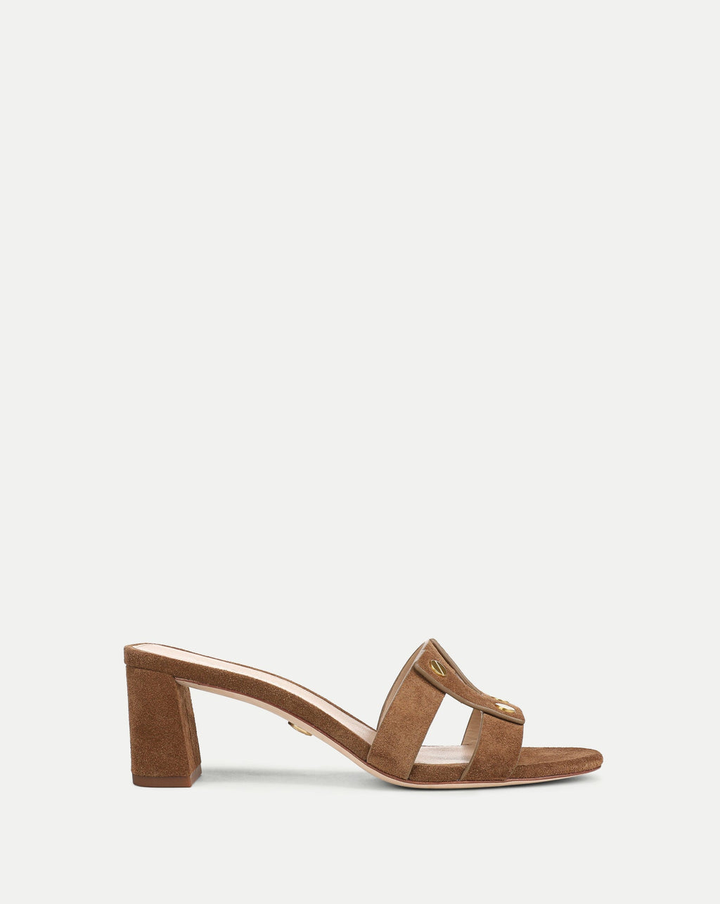 Via Suede Mid-Heel Sandal