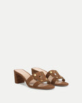 Via Suede Mid-Heel Sandal