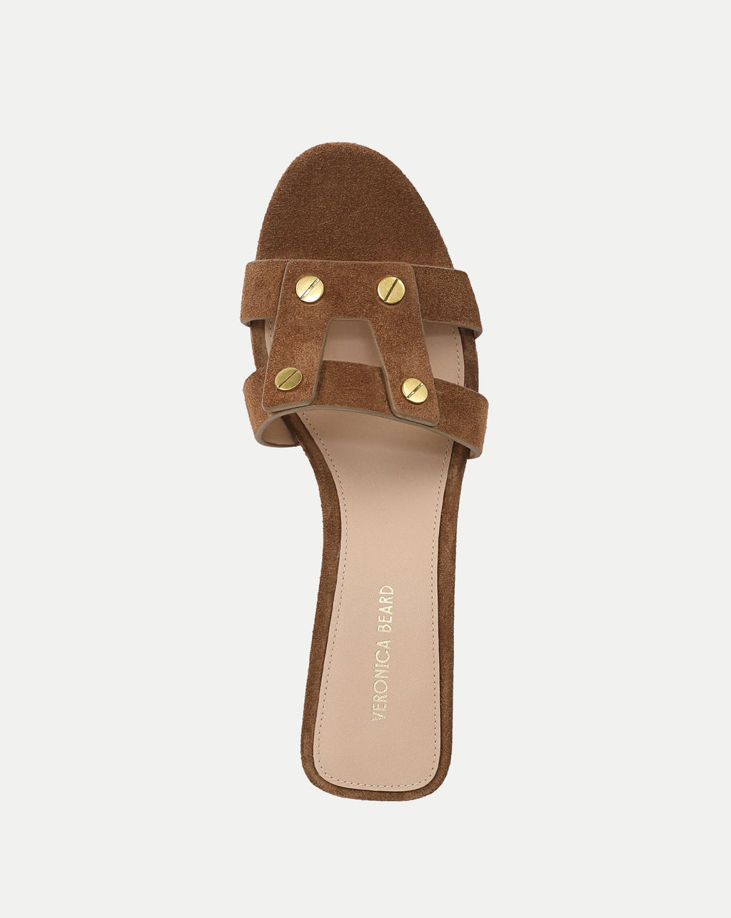 Via Suede Mid-Heel Sandal