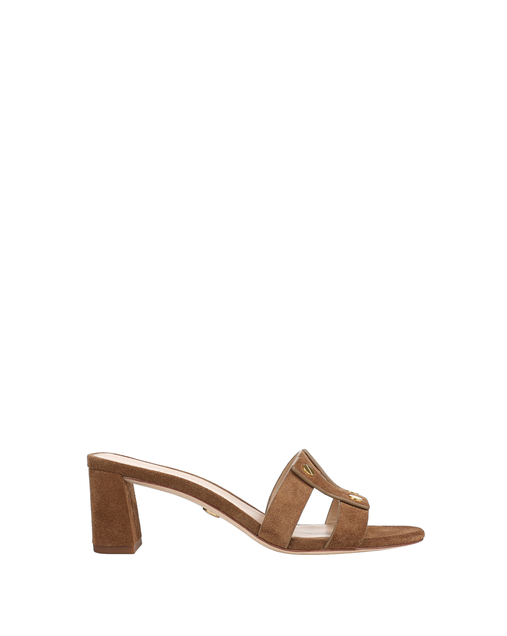 Via Suede Mid-Heel Sandal