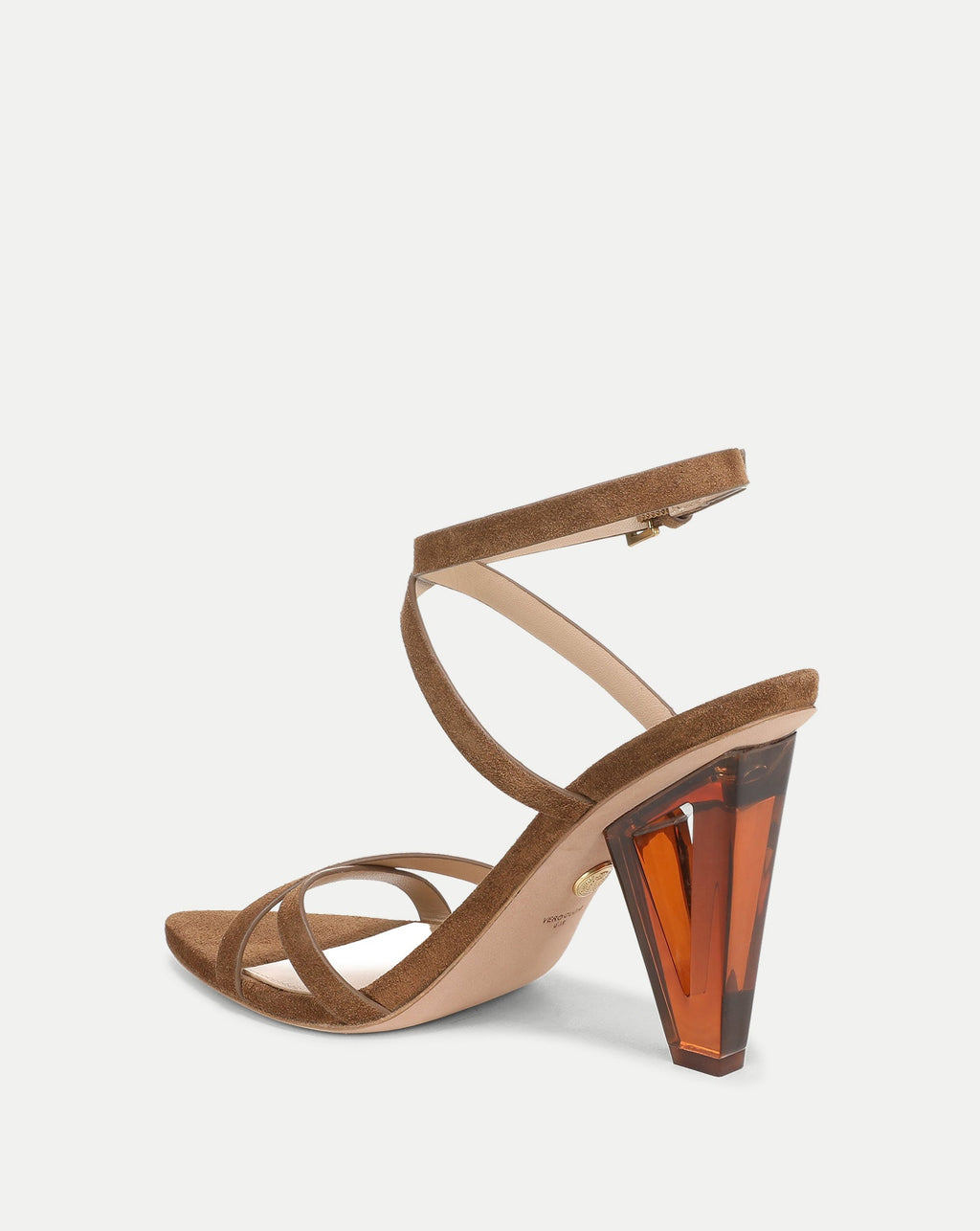 Lanaya Suede Ankle-Wrap Sandal