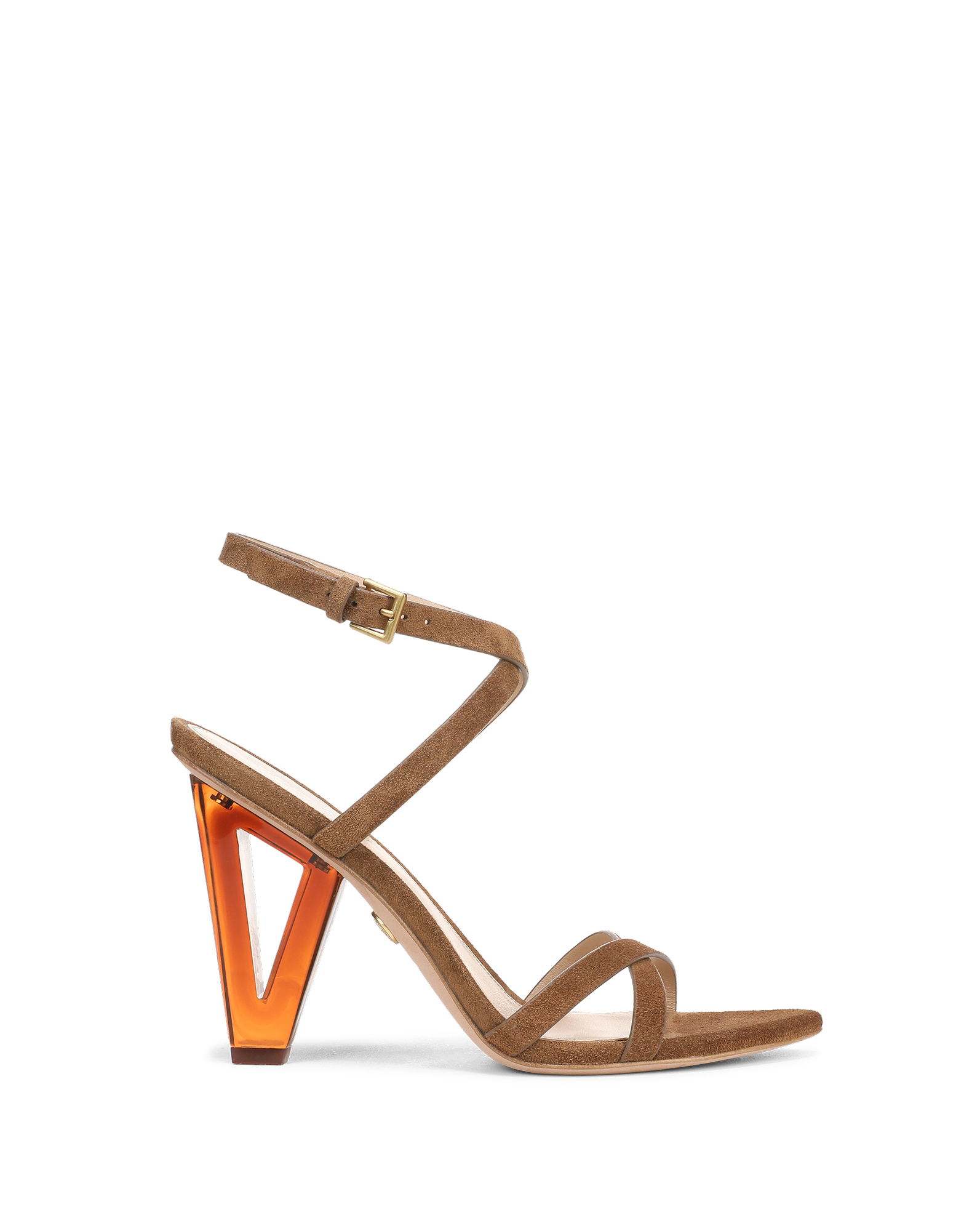 Lanaya Suede Ankle-Wrap Sandal