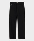 Relaxed Rigid Selvedge Pleated Jean in Black