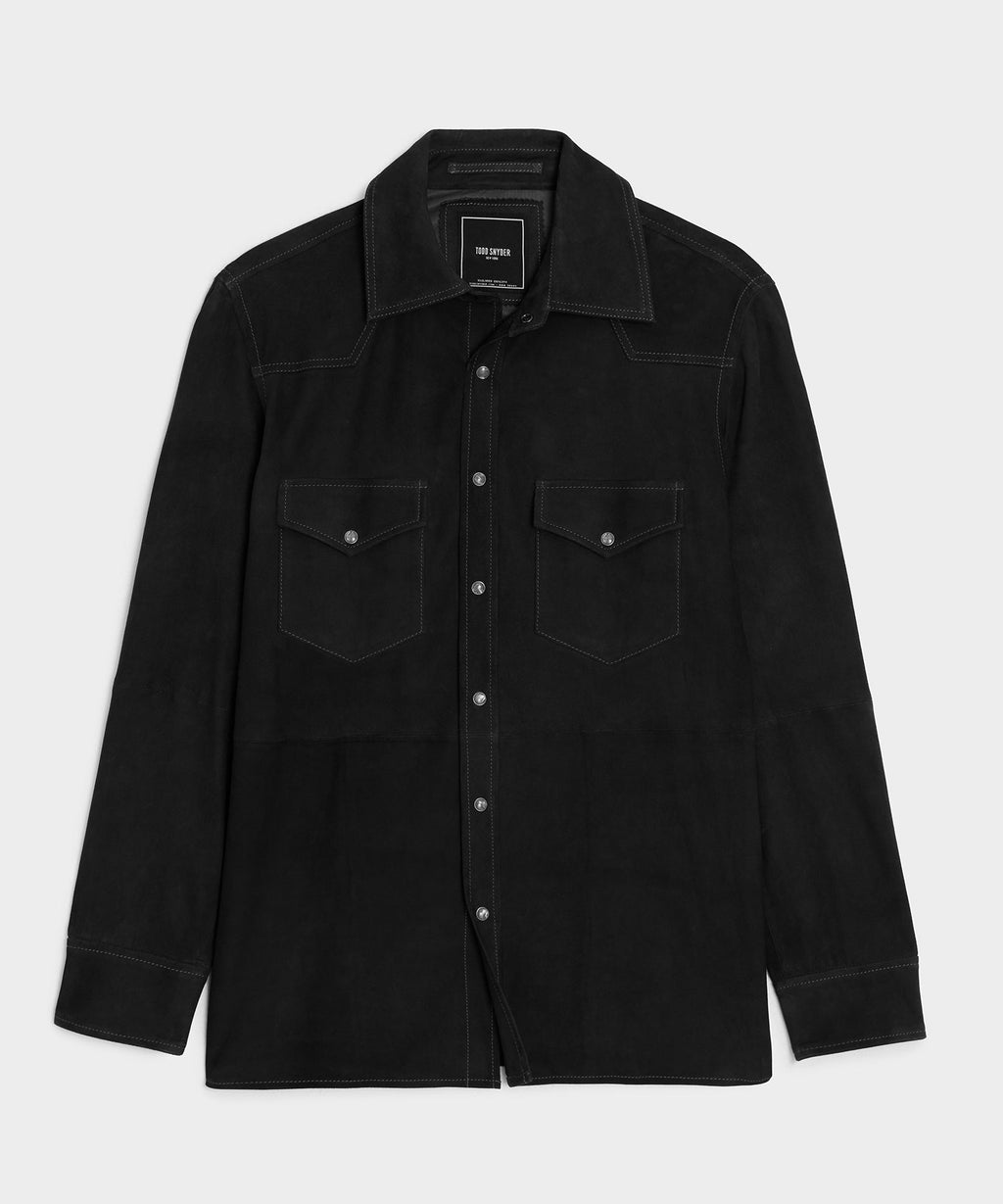 Italian Suede Western Shirt Jacket