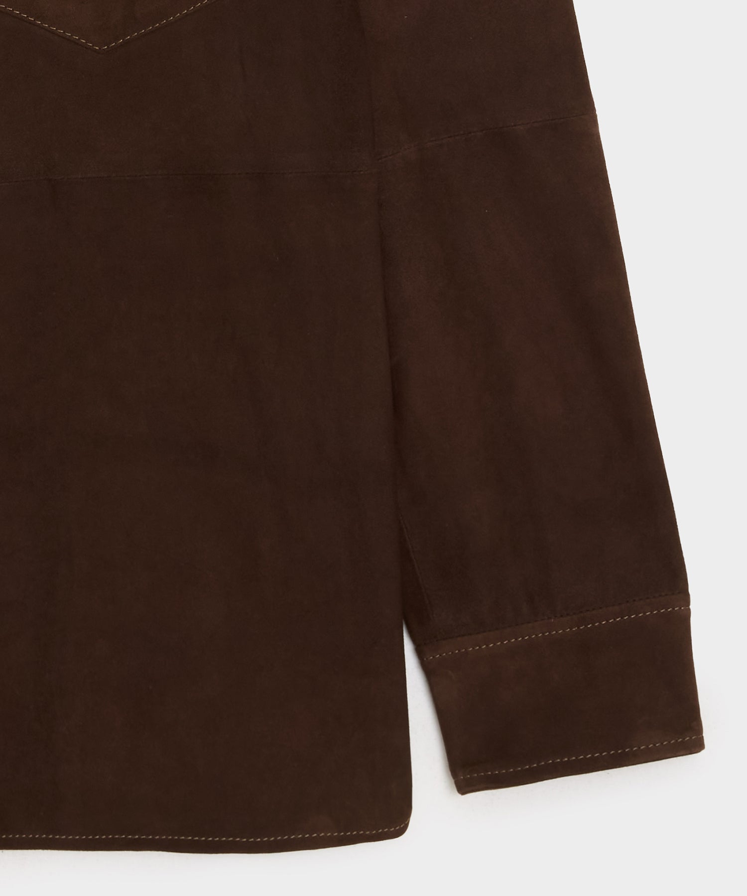 Italian Suede Western Shirt Jacket