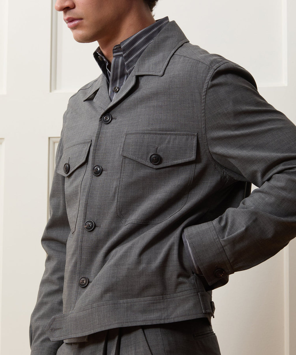 Tropical Wool Eisenhower Jacket