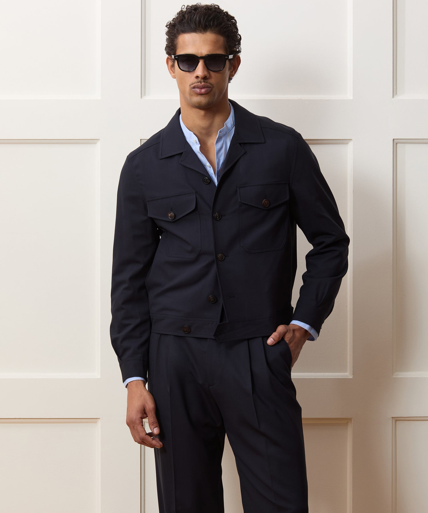 Tropical Wool Eisenhower Jacket