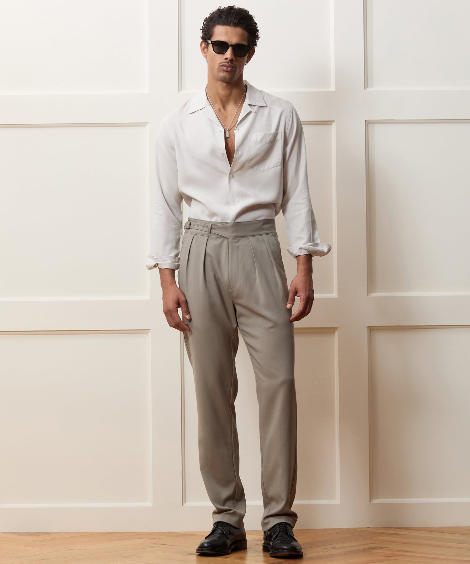 Italian Gabardine Single Belt Gurkha Trouser
