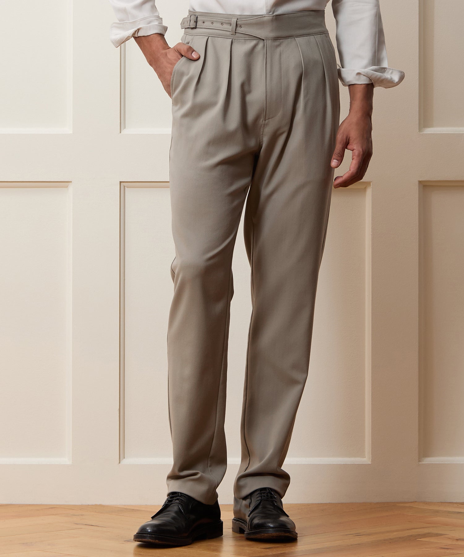 Italian Gabardine Single Belt Gurkha Trouser