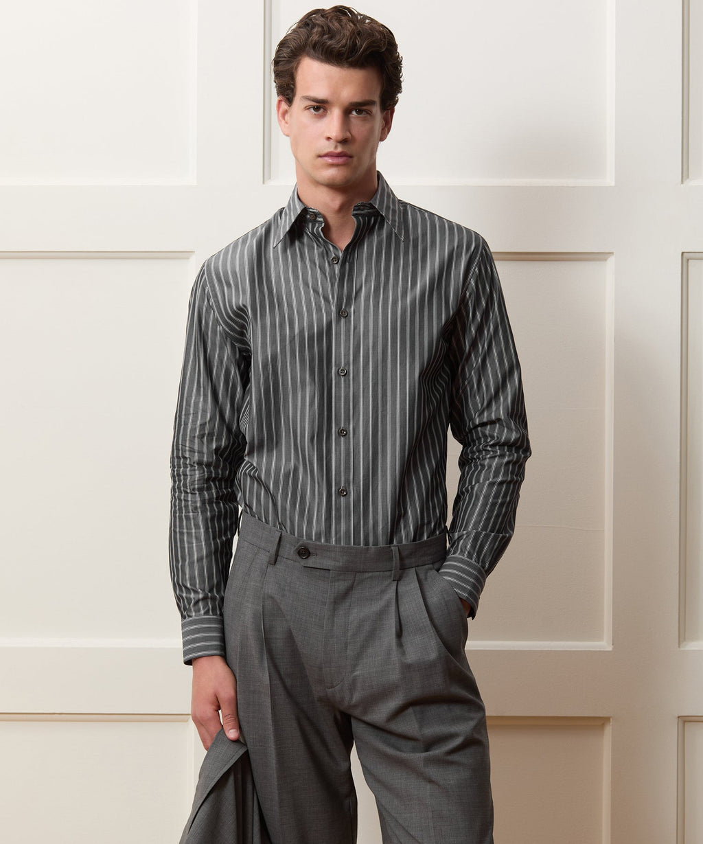 Poplin Long Point Collar Dress Shirt