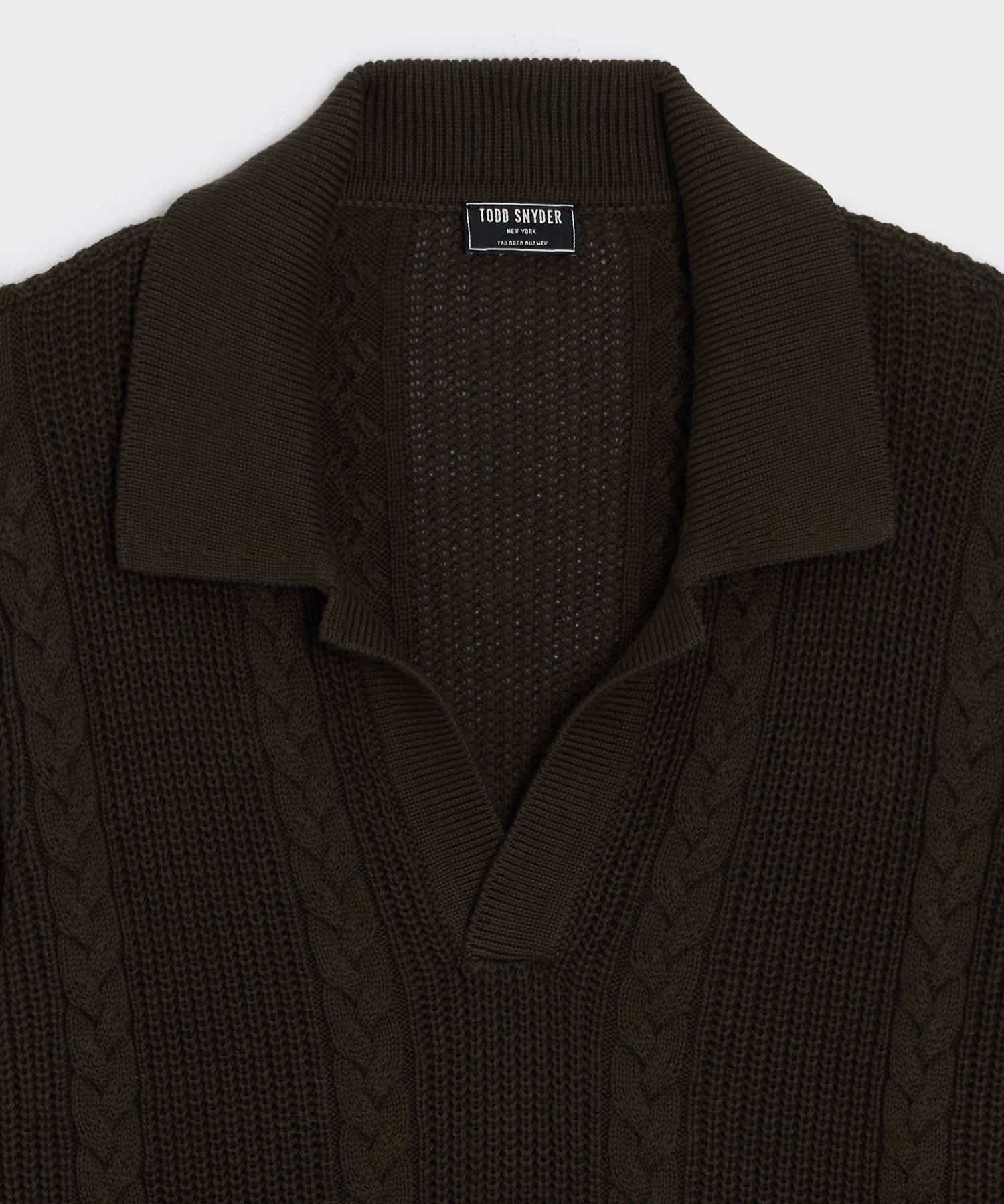 Beechwood Cable Knit Sweater Polo
