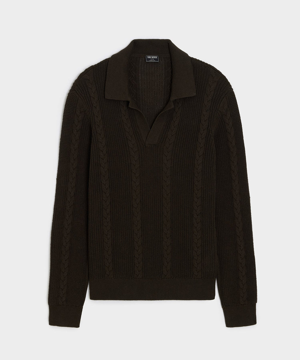 Beechwood Cable Knit Sweater Polo