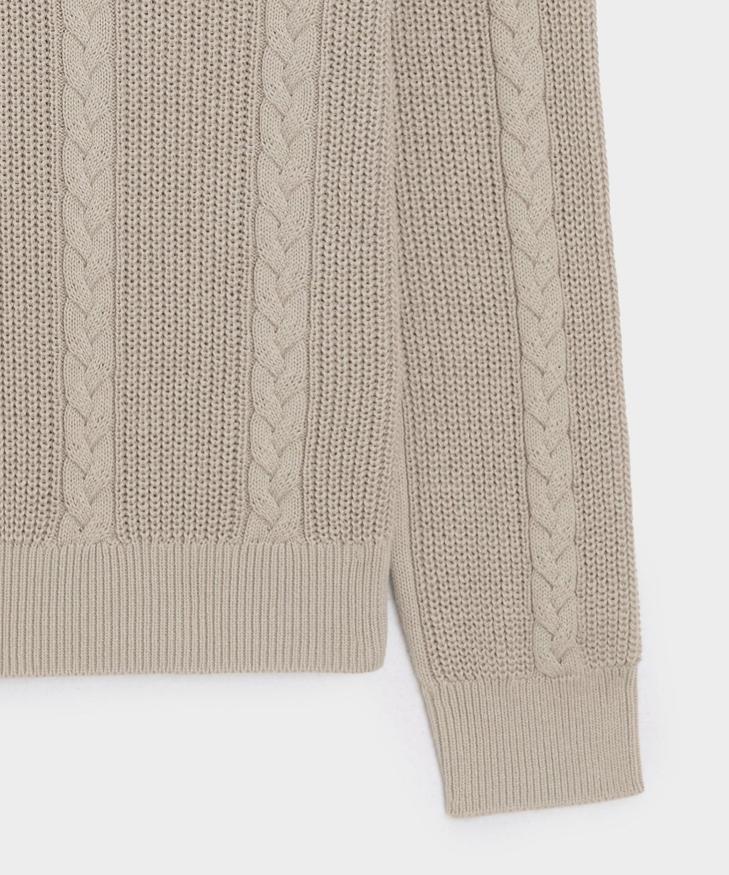 Beechwood Cable Knit Sweater Polo
