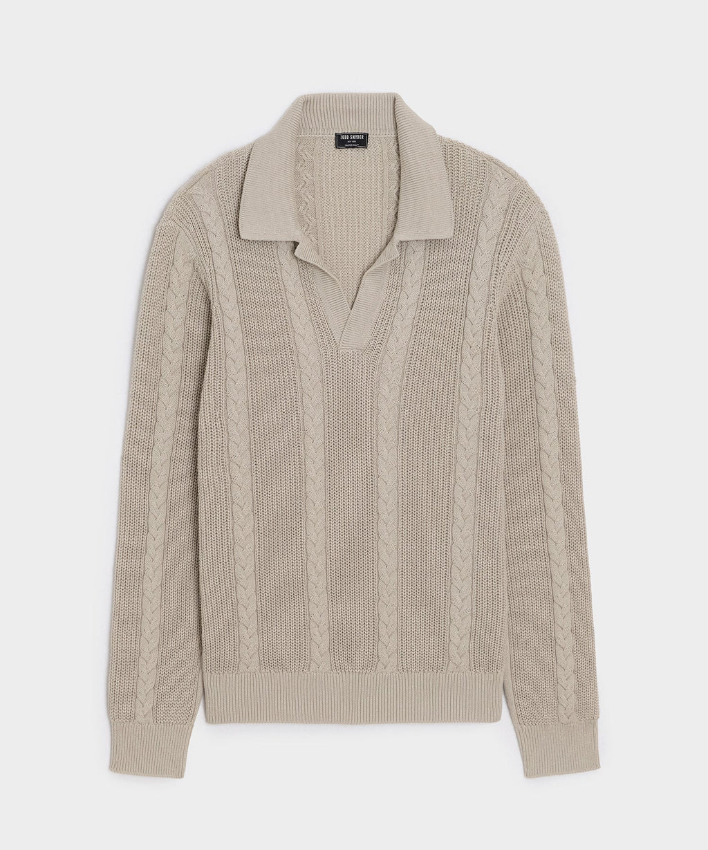 Beechwood Cable Knit Sweater Polo
