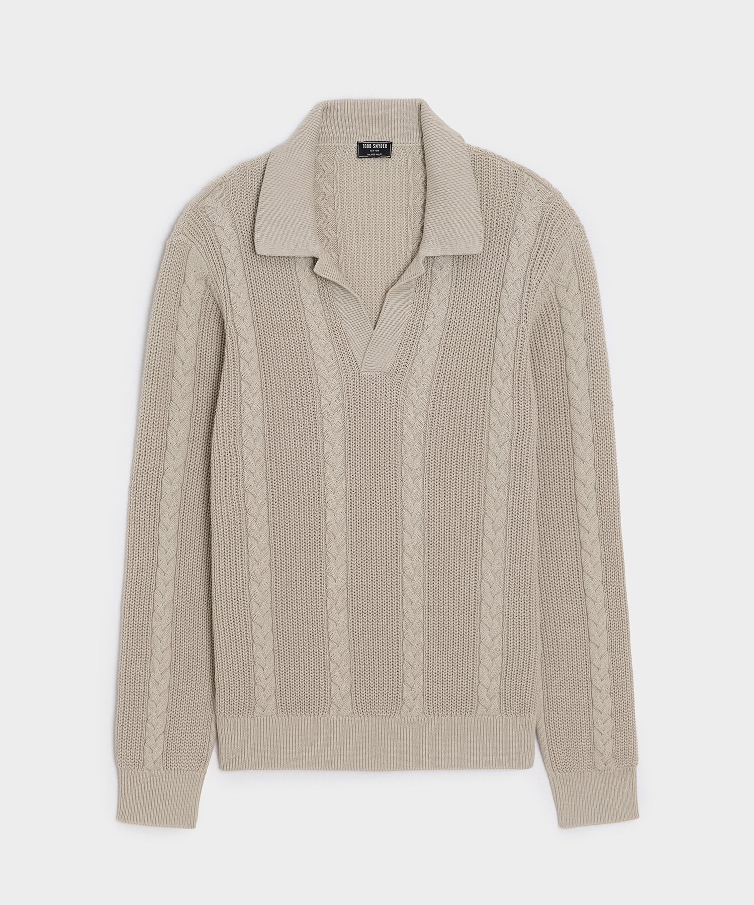 Beechwood Cable Knit Sweater Polo