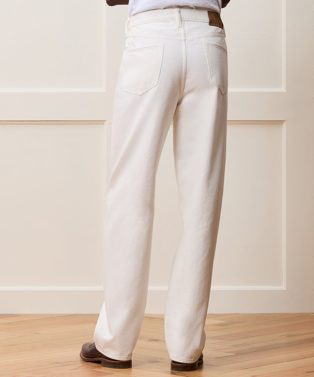 Relaxed Selvedge Jean in Distressed White