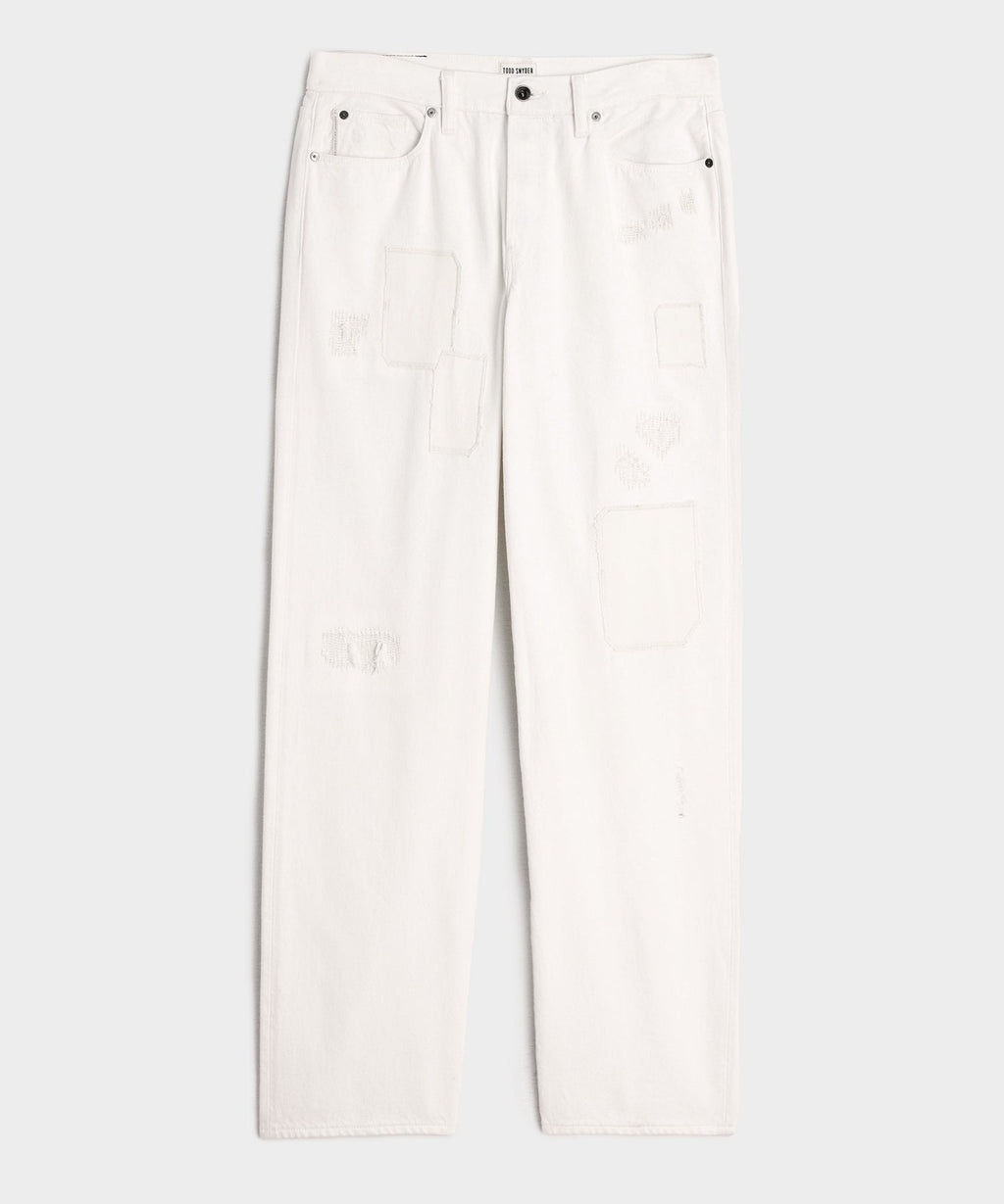 Relaxed Selvedge Jean in Distressed White
