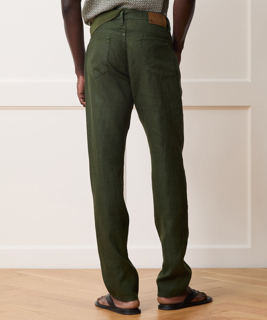Slim 5-Pocket Linen Pant