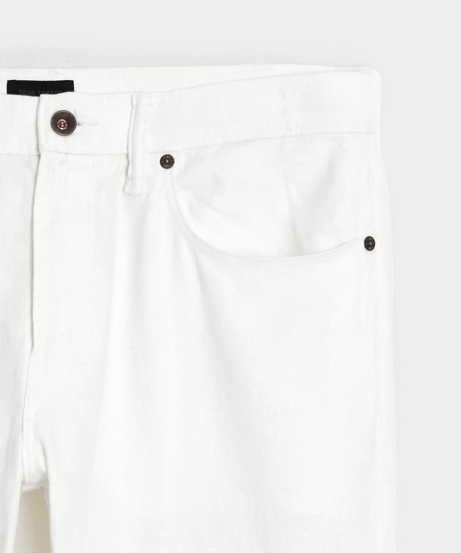 Slim 5-Pocket Linen Pant