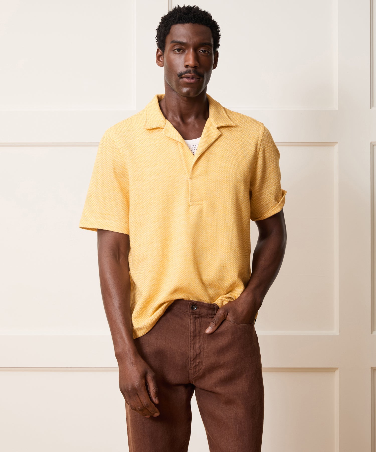 Relaxed Microcheck Montauk Polo