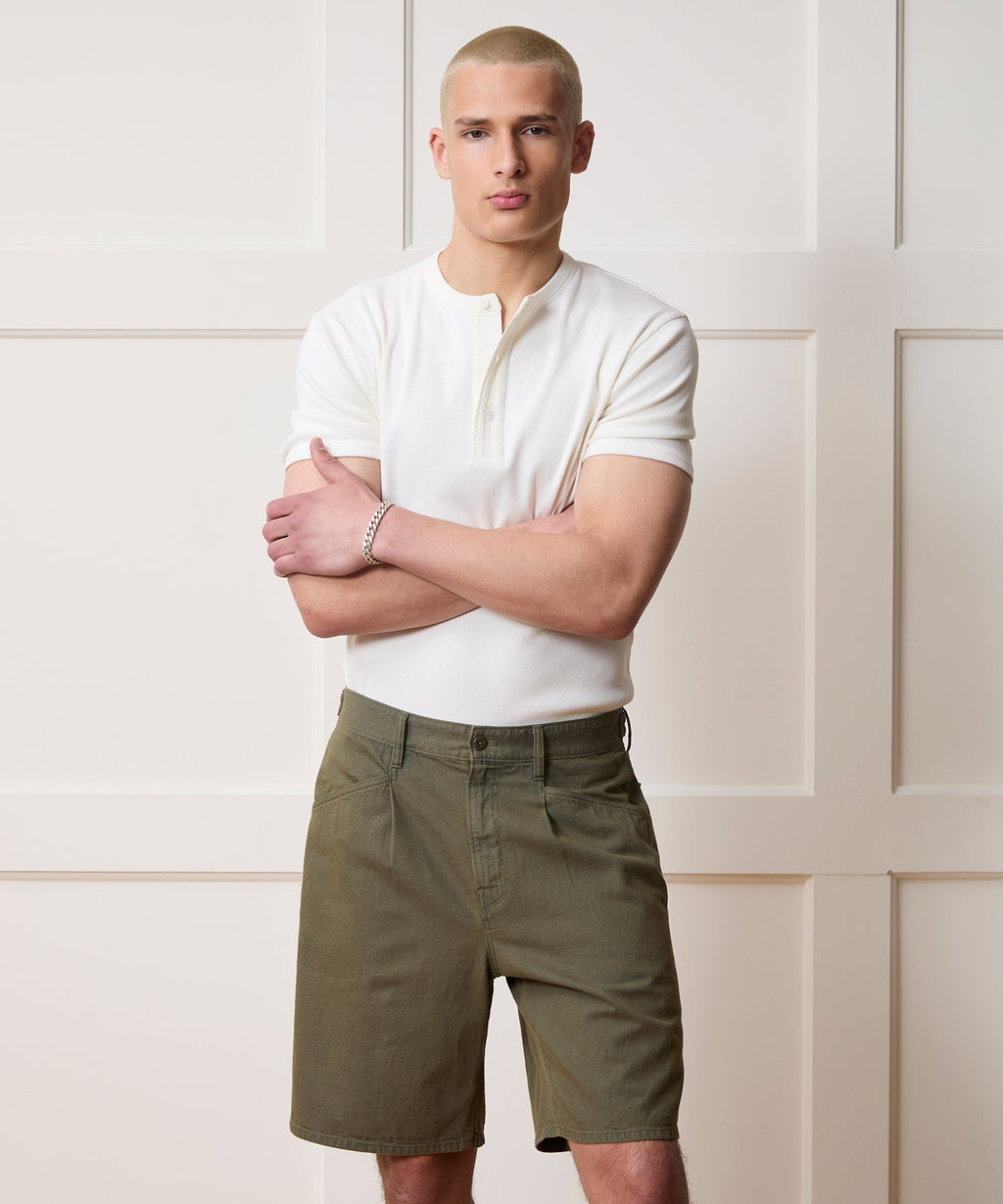 Ribbed Cotton Henley