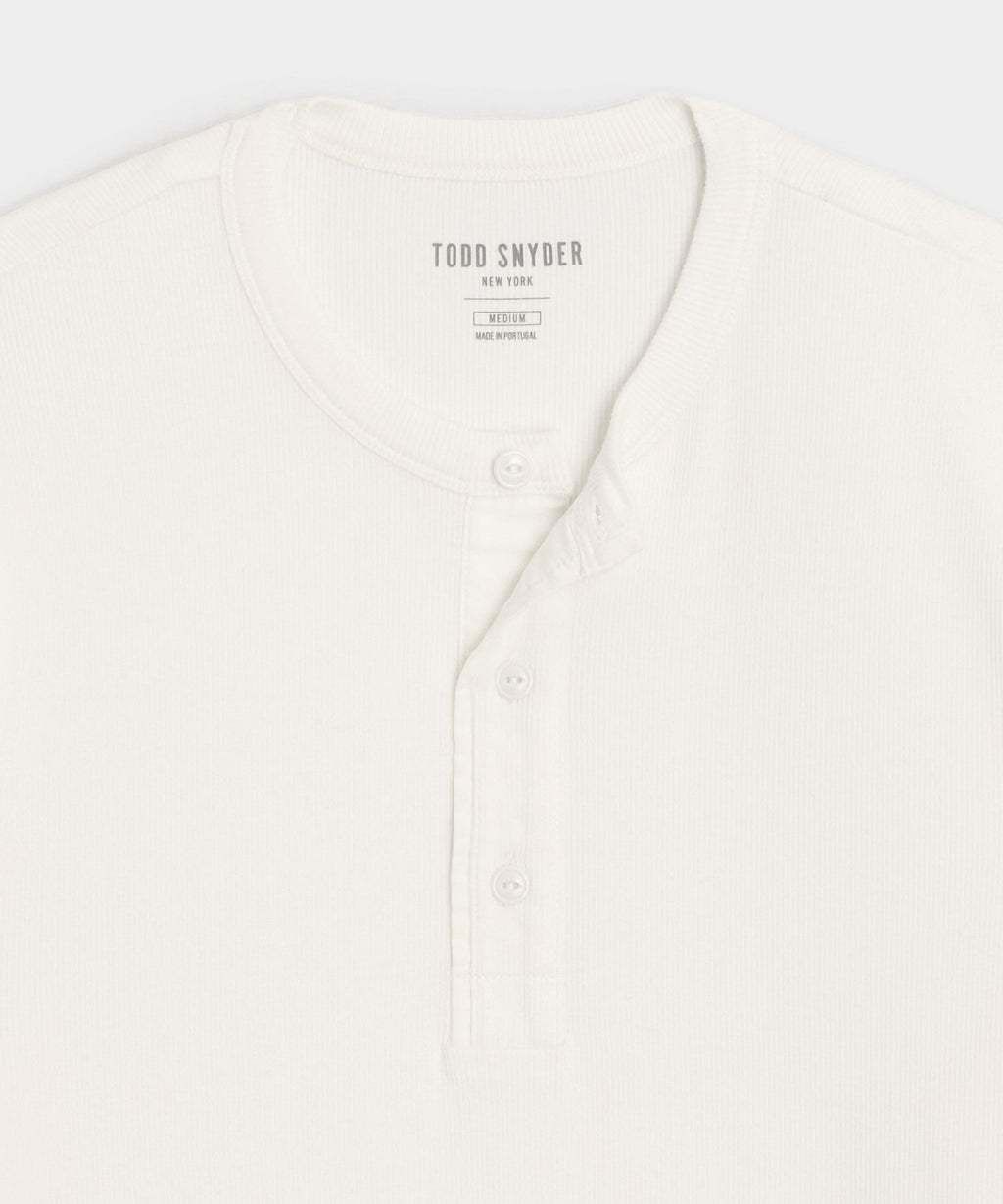 Ribbed Cotton Henley