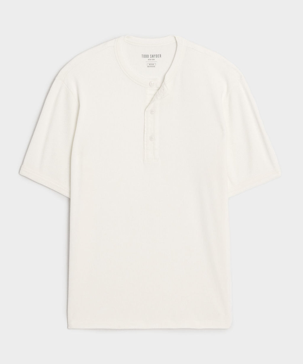 Ribbed Cotton Henley