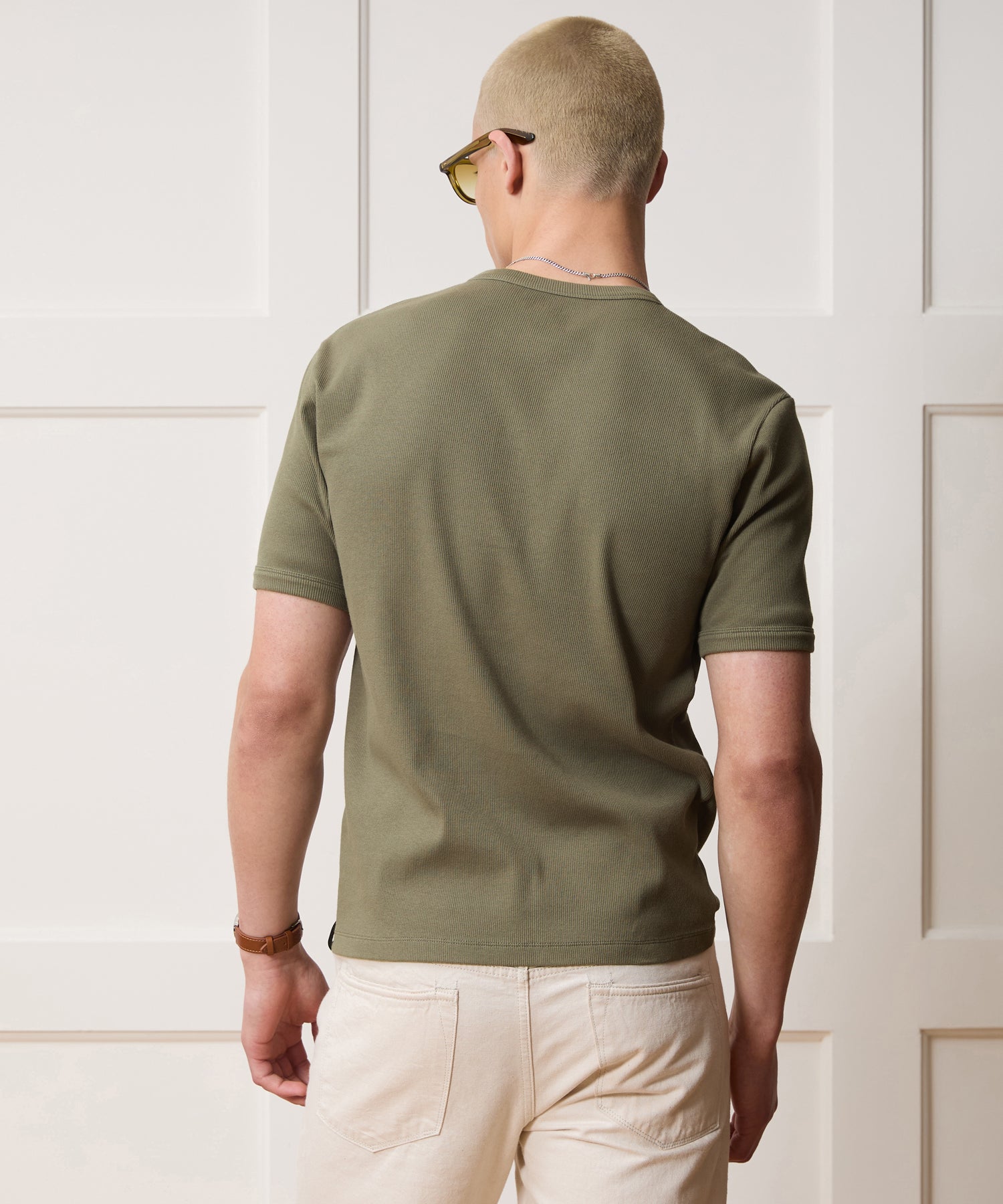 Ribbed Cotton Henley