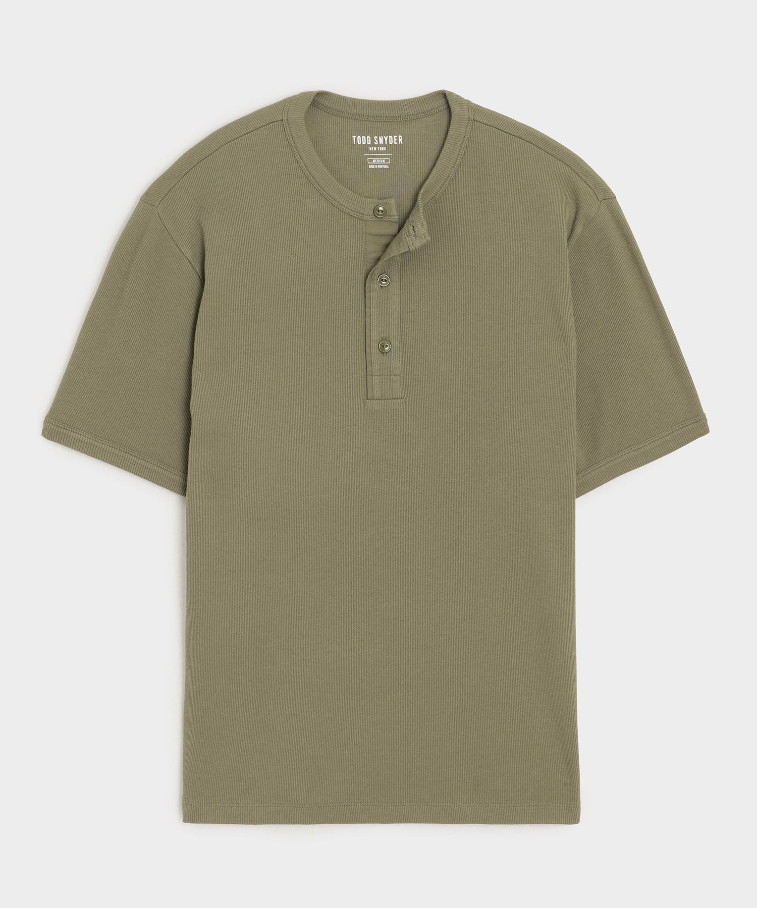 Ribbed Cotton Henley