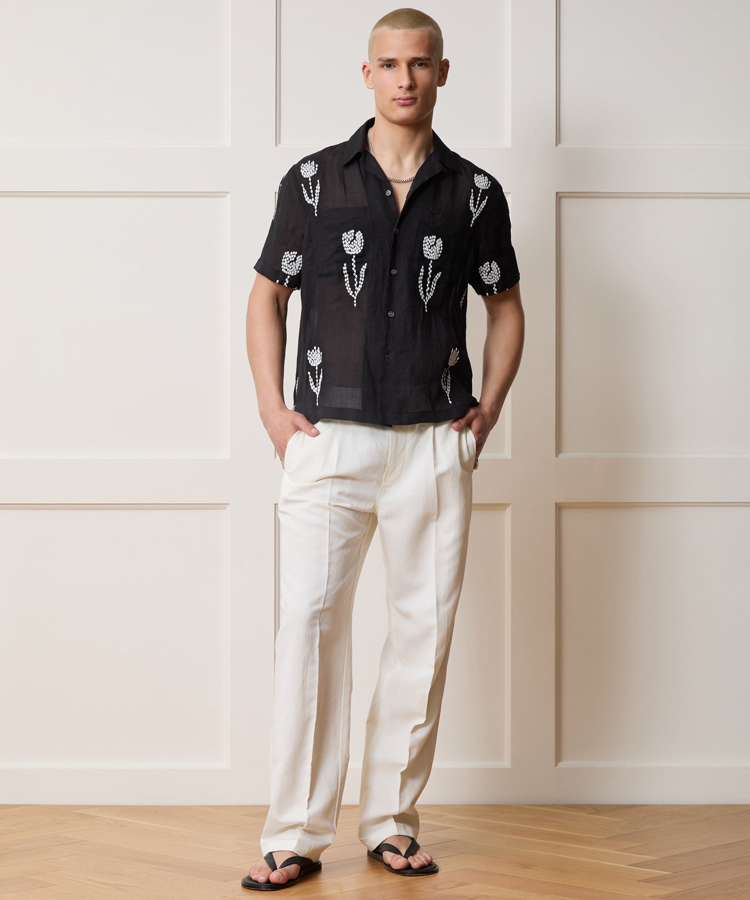Embroidered Capri Shirt