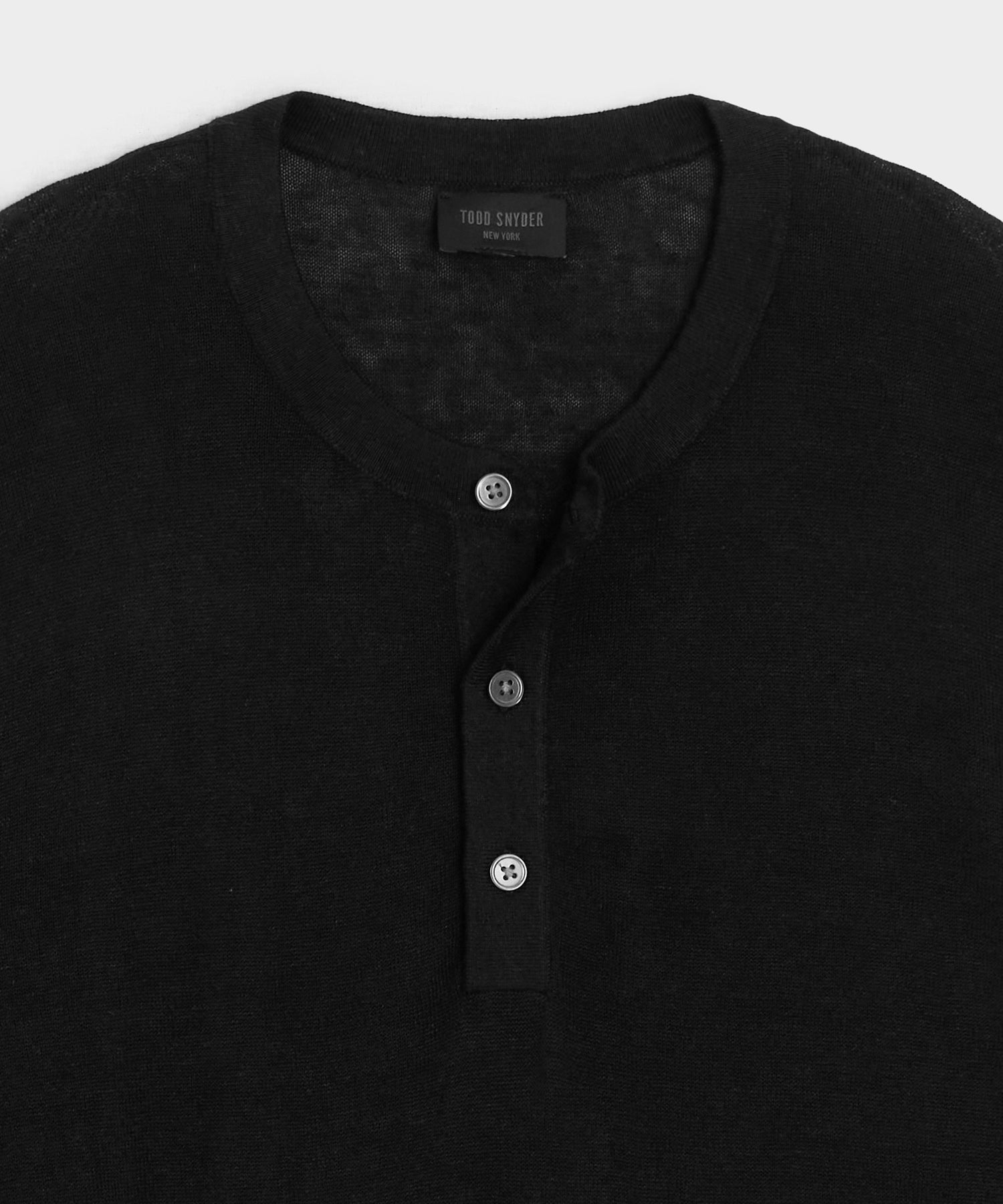 Linen-Cotton Henley Sweater