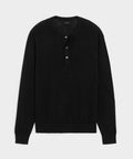 Linen-Cotton Henley Sweater
