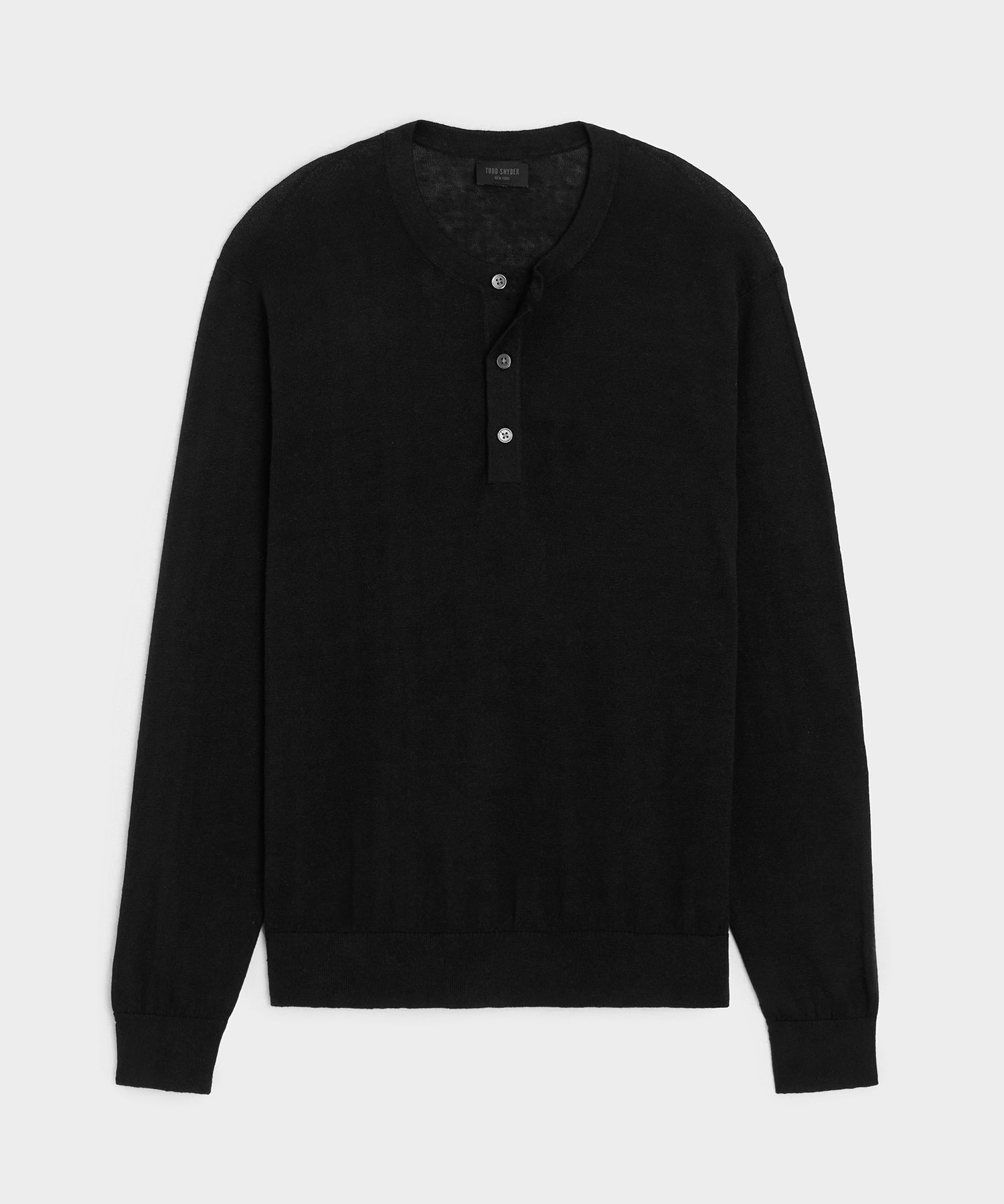 Linen-Cotton Henley Sweater