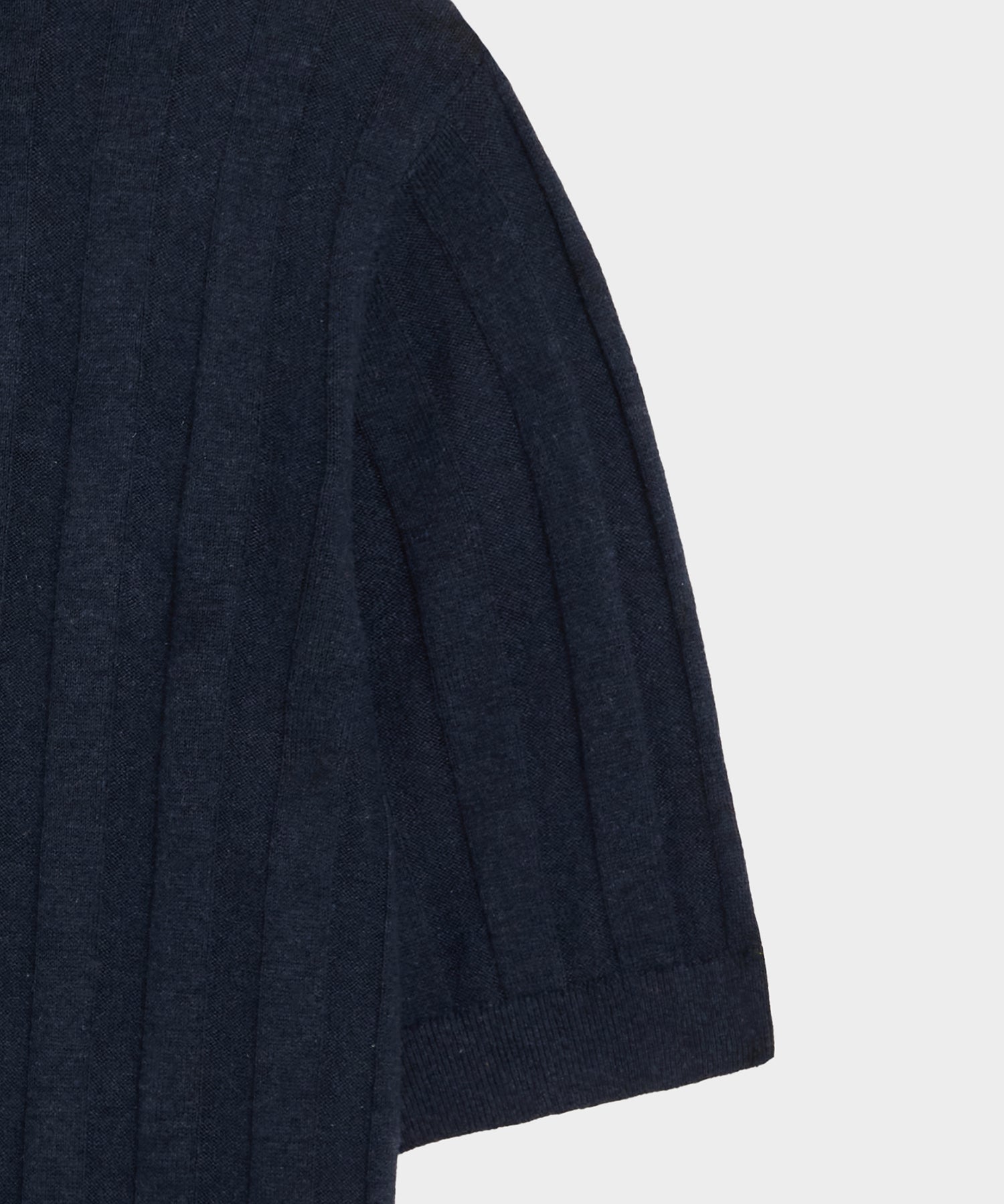 Ribbed Linen-Cotton Henley Sweater