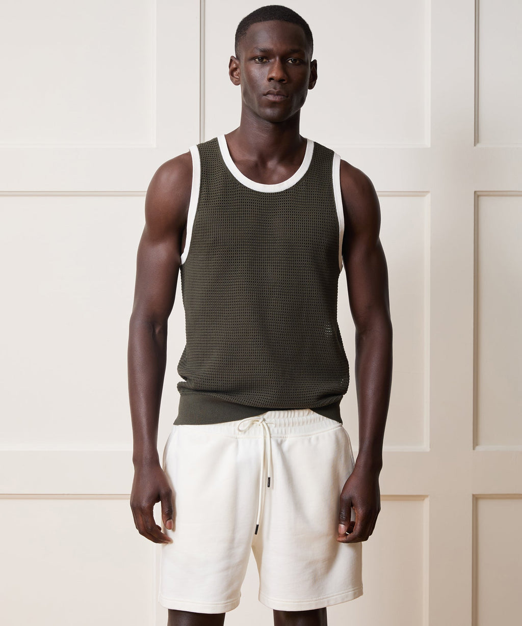 Tipped Luxe Mesh Tank
