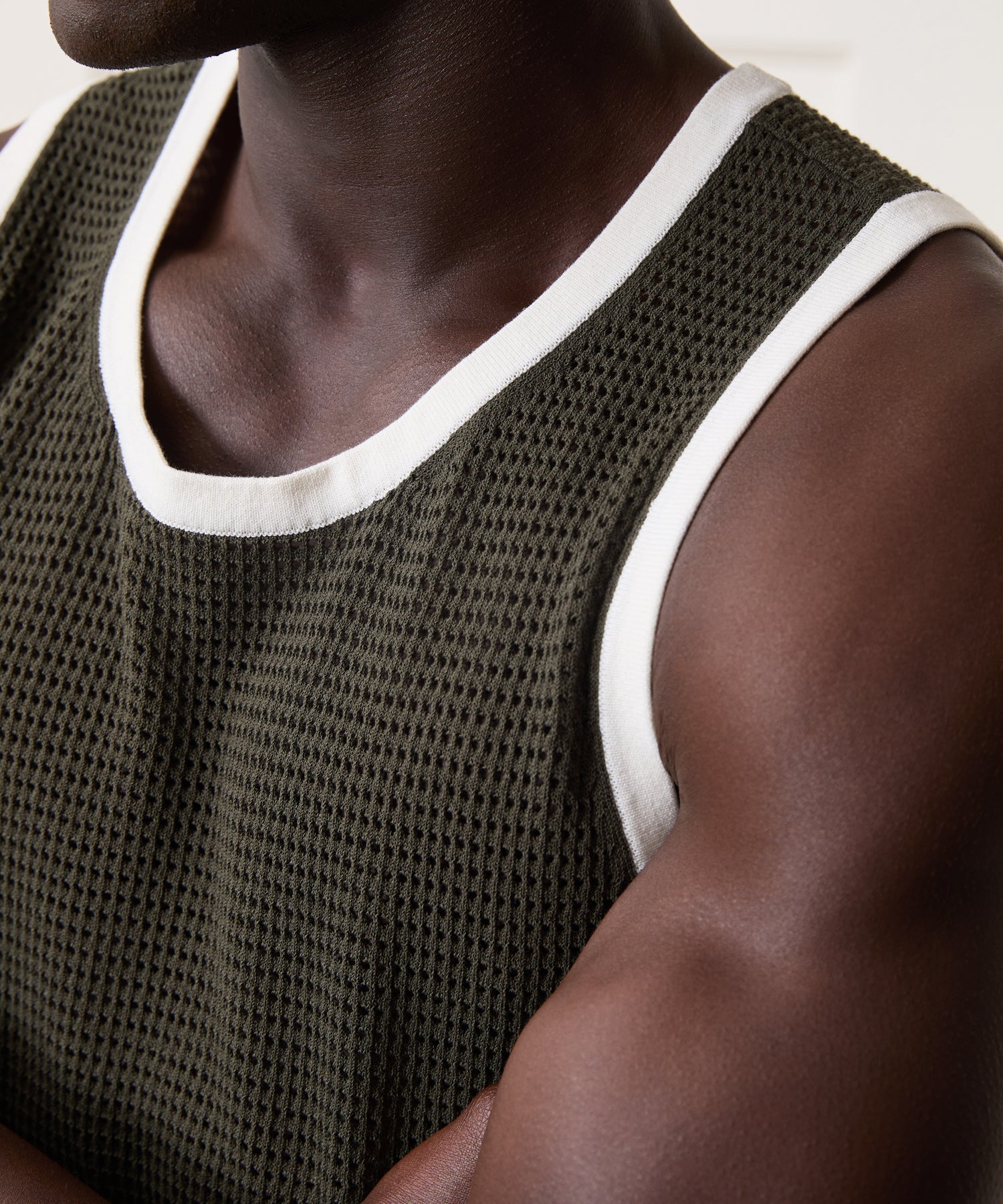 Tipped Luxe Mesh Tank