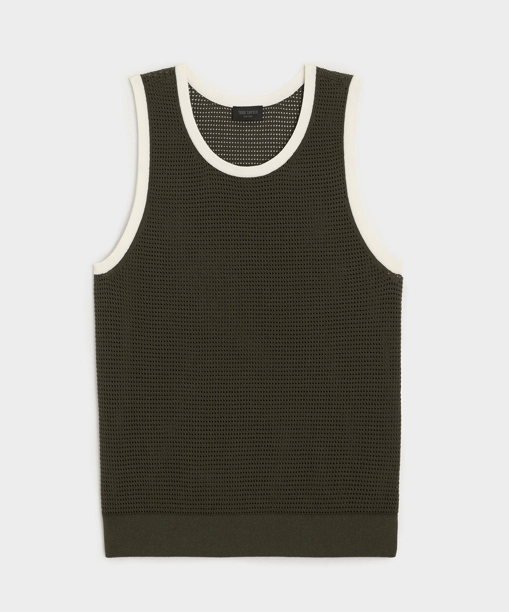 Tipped Luxe Mesh Tank