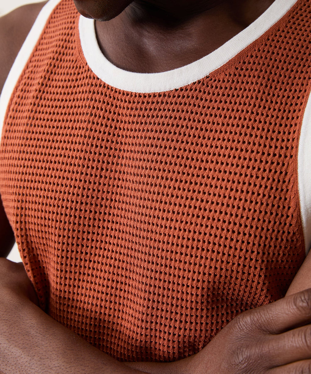 Tipped Luxe Mesh Tank