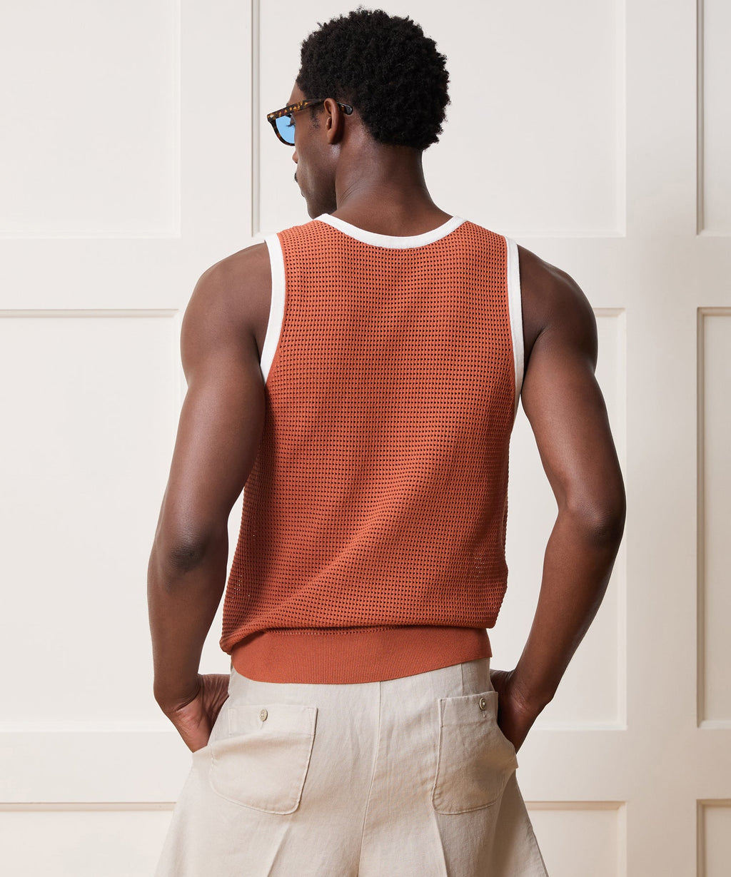 Tipped Luxe Mesh Tank