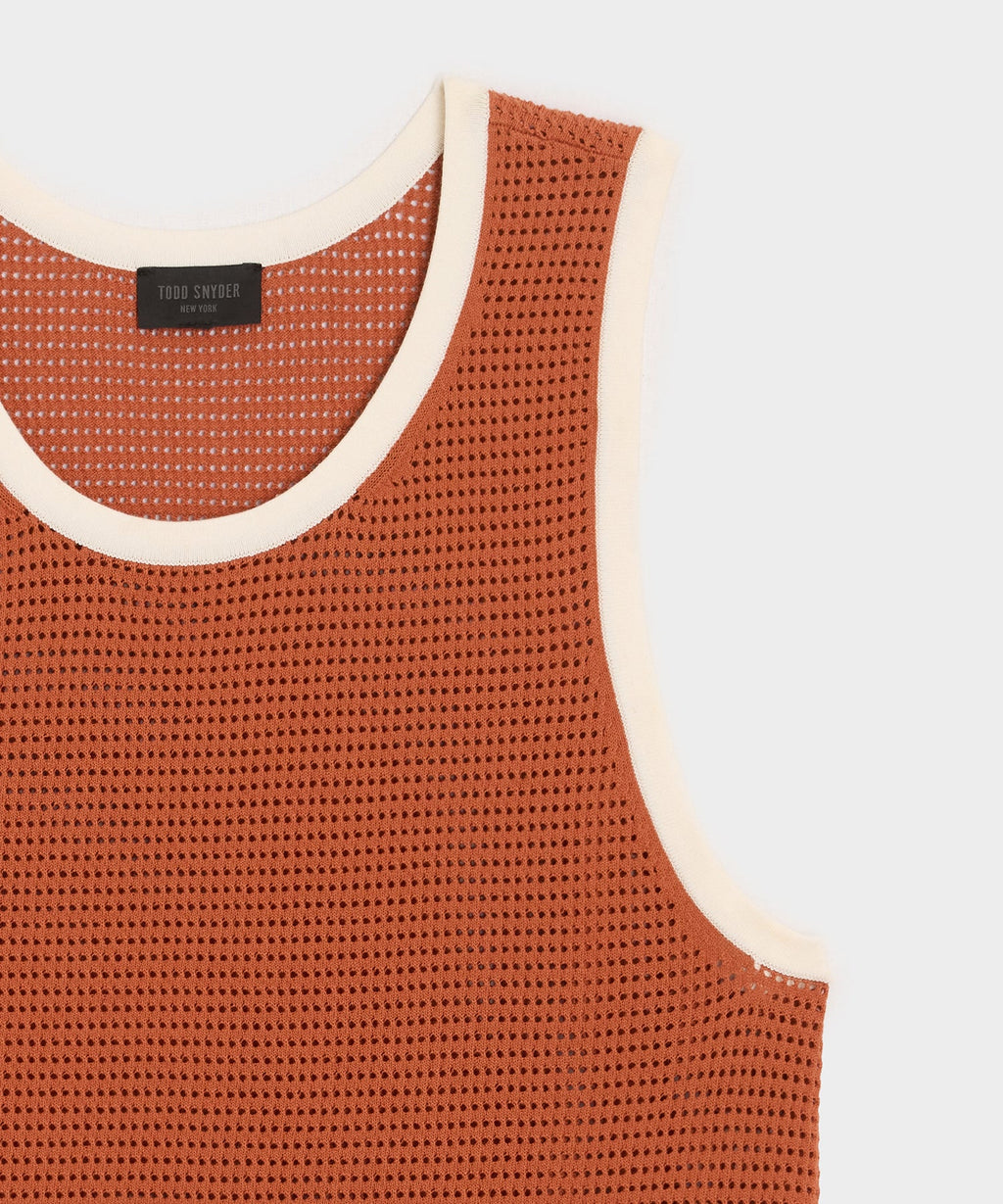 Tipped Luxe Mesh Tank