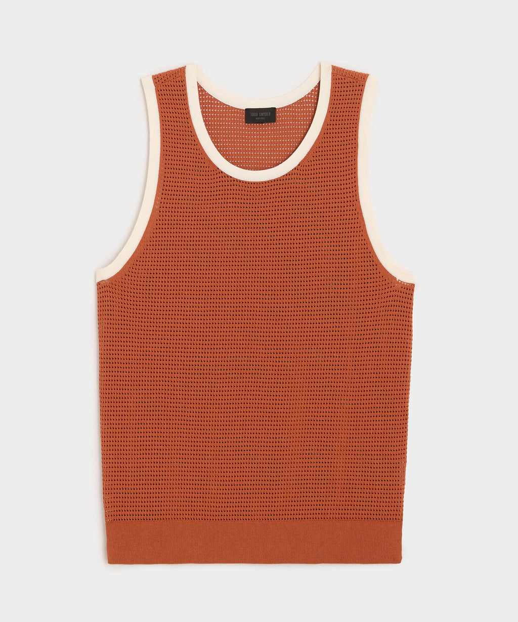 Tipped Luxe Mesh Tank
