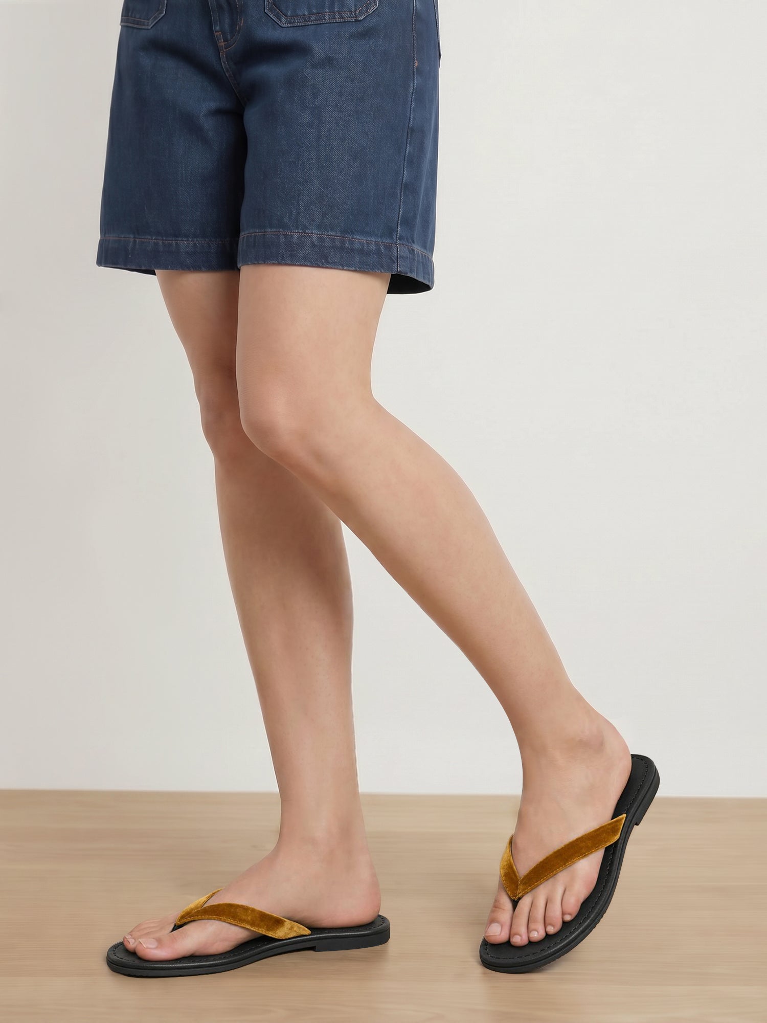Clea Velvet Flip-Flop Sandal