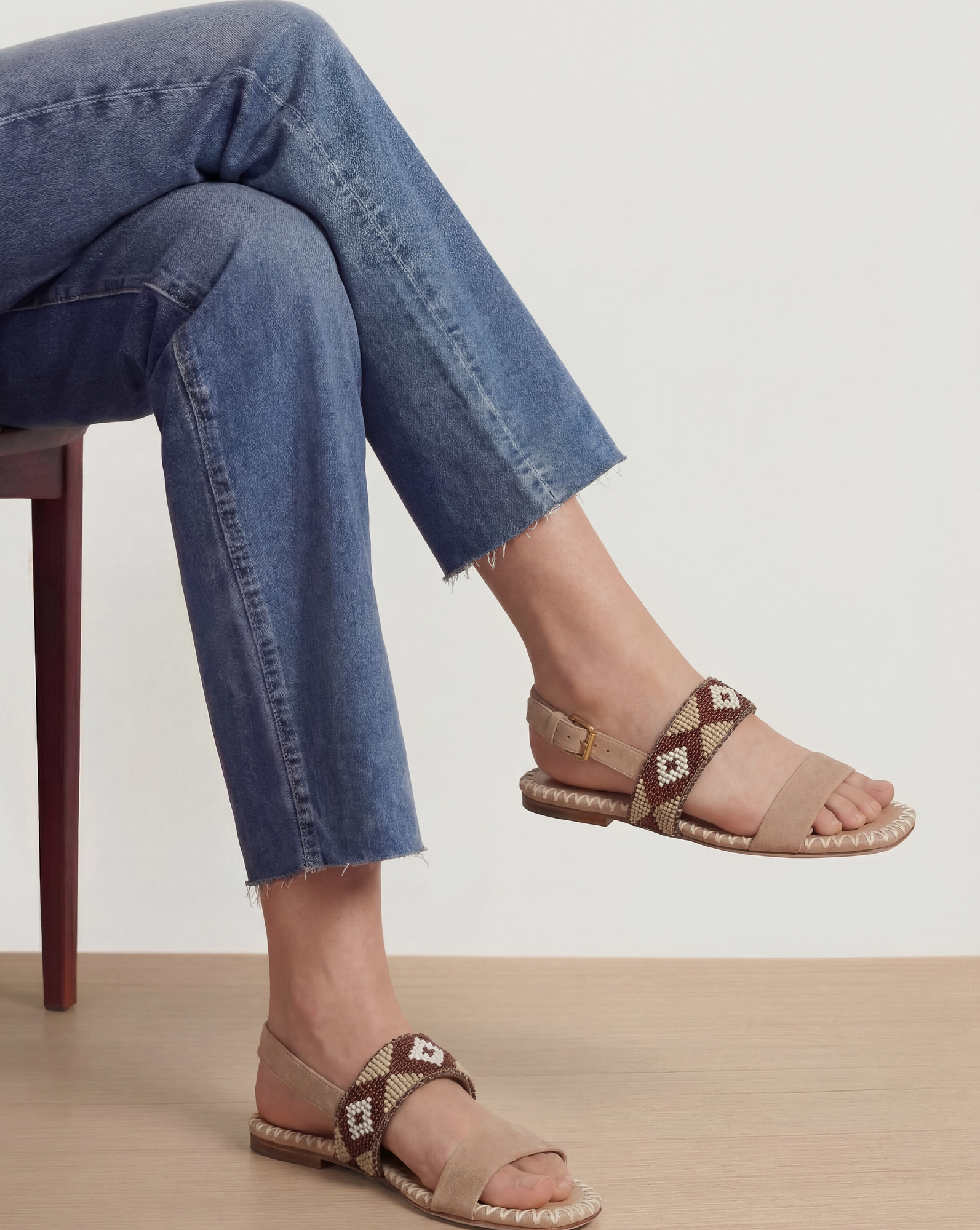 Marian Beaded Flat Sandal