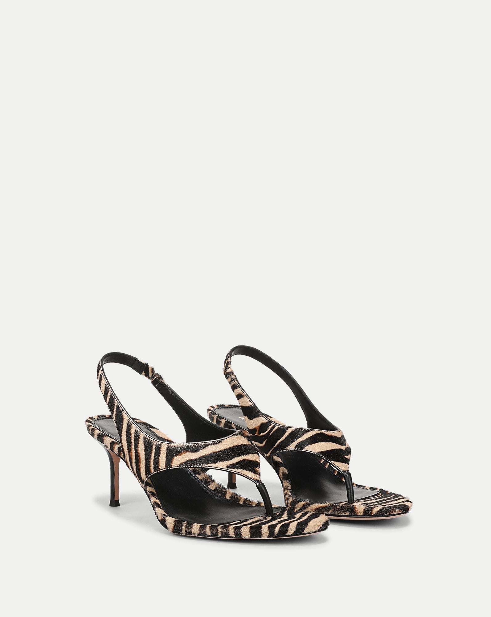 Talon Calf Hair Slingback Sandal