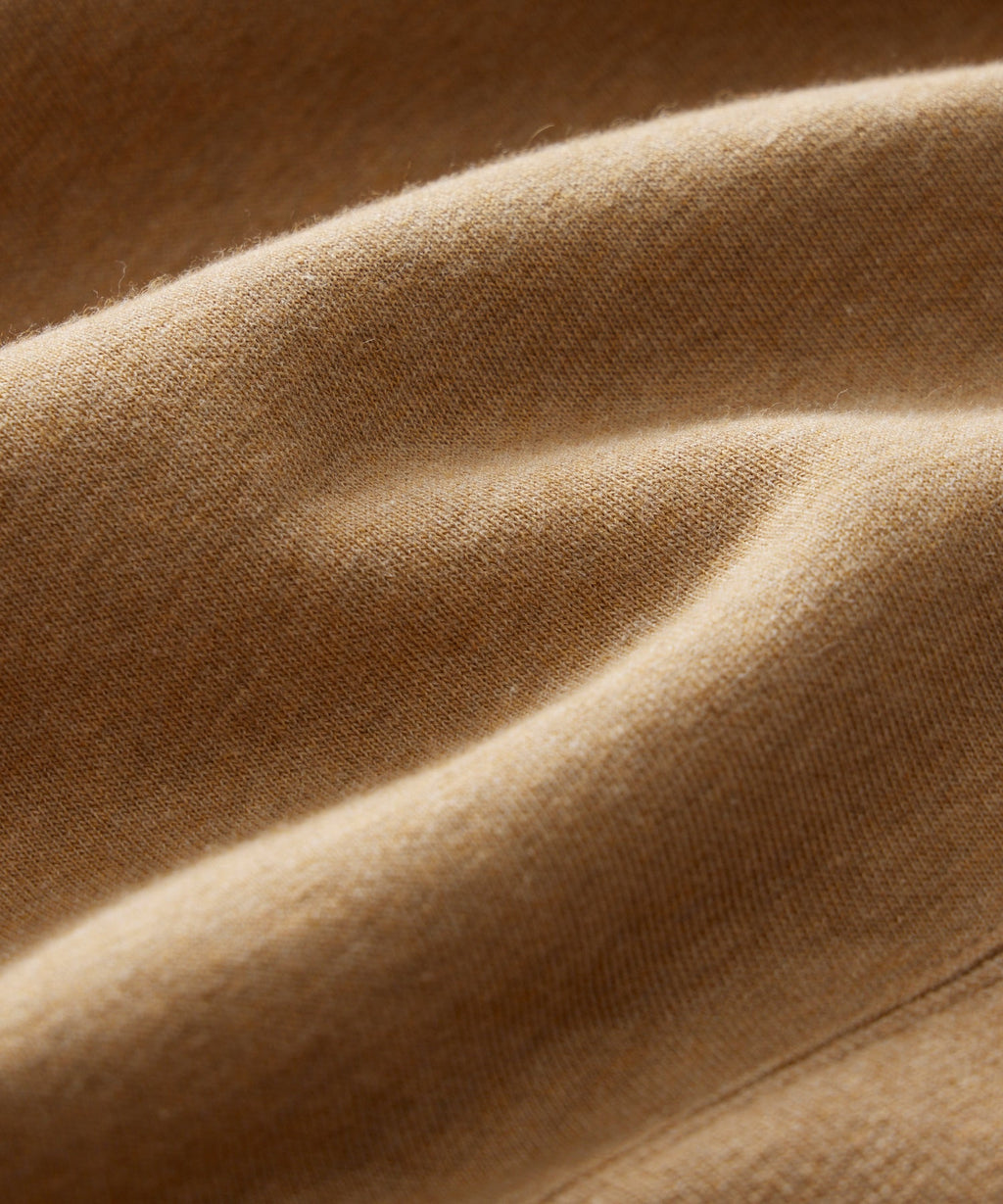 Cotton-Camelhair Fleece Sweatshirt in Camel
