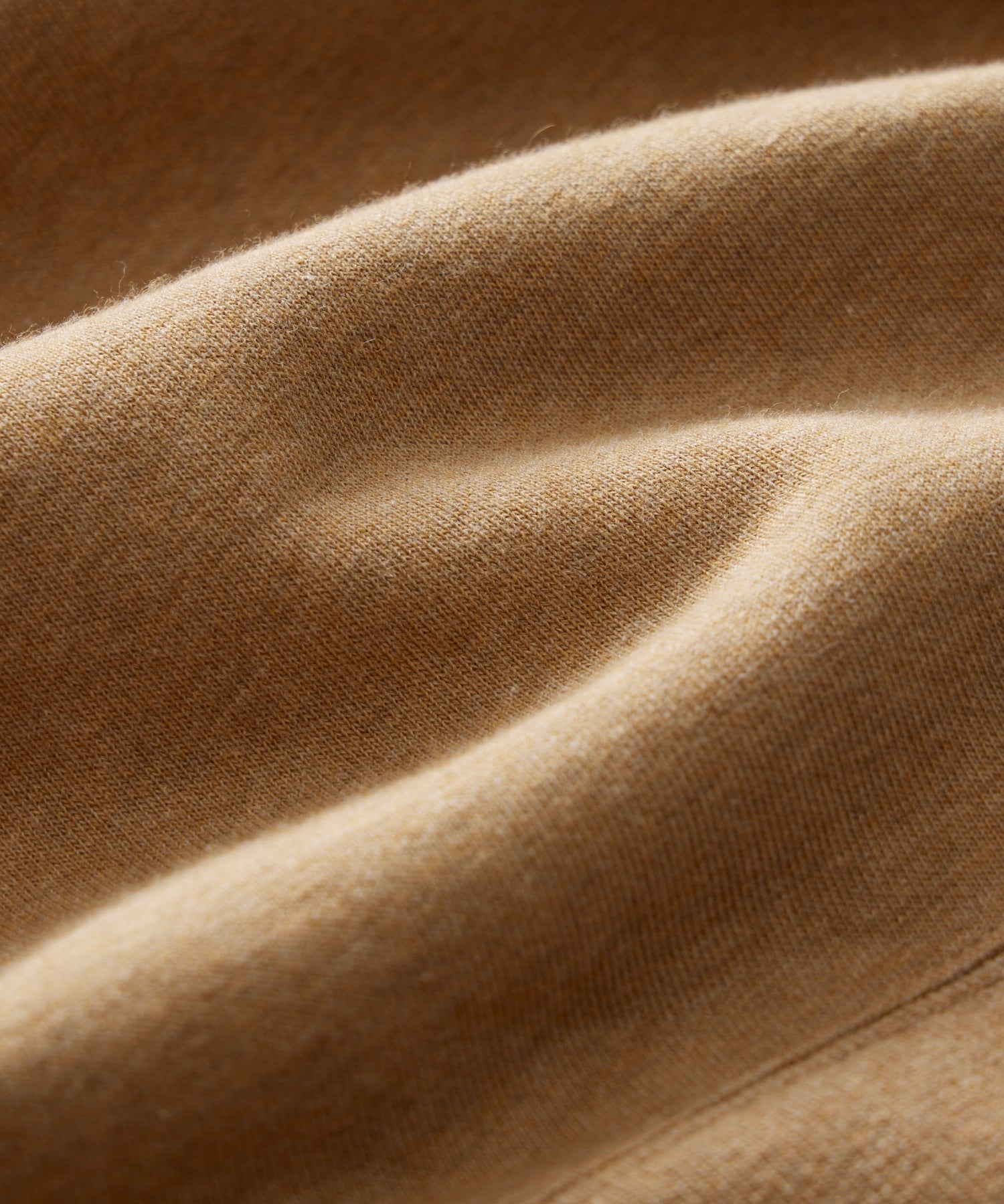 Cotton-Camelhair Fleece Sweatshirt in Camel