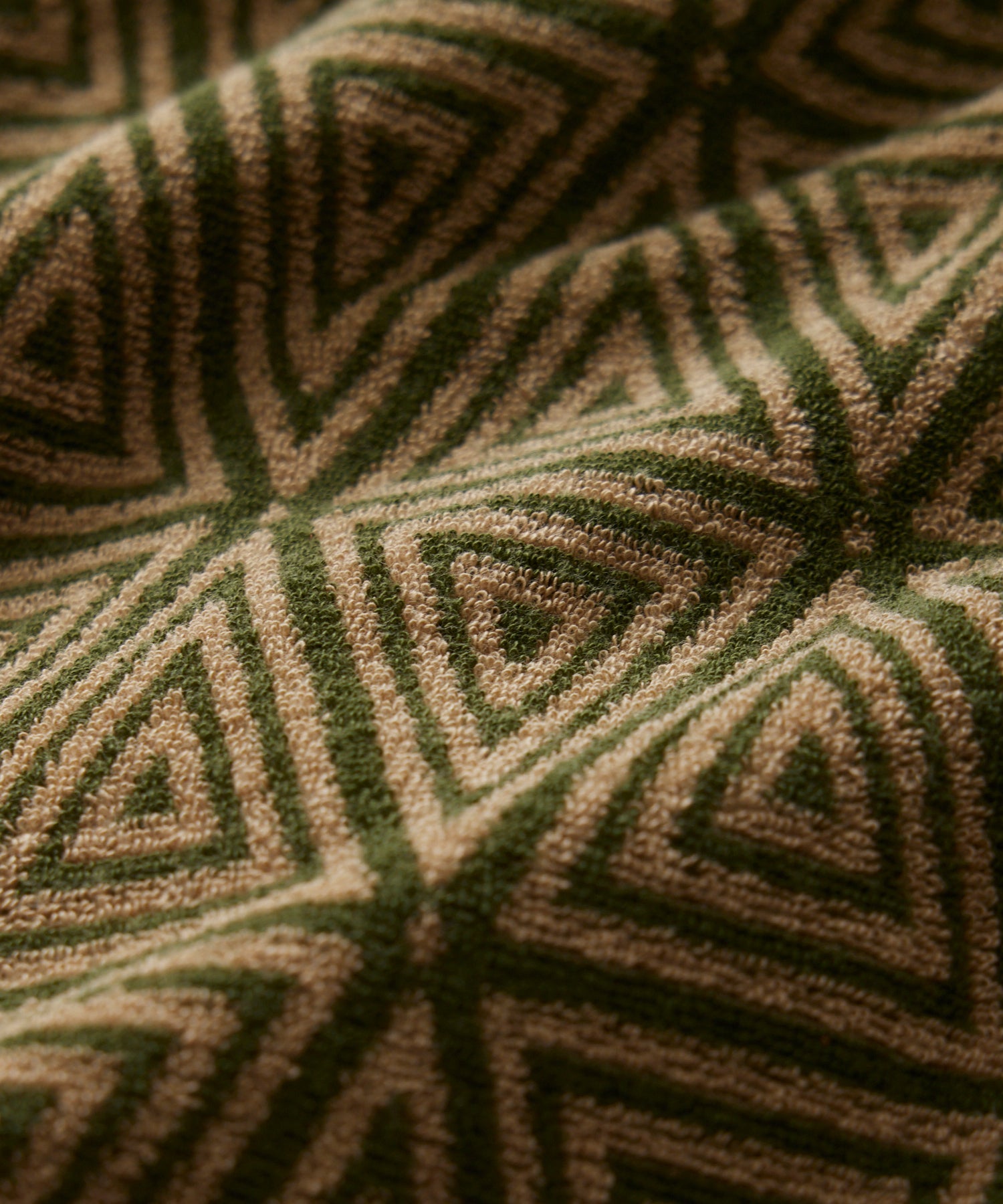 Terry Jacquard Cabana Polo Shirt in Green Leaf
